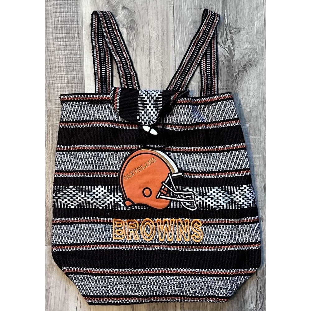 Cleveland Browns NFL Woven Baja Mexican Drawstring Backpack Rucksack